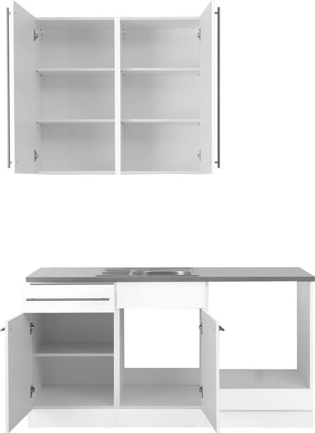 wiho Küchen Pantryküche Chicago, wahlweise mit E-Geräten, Breite 160 cm
