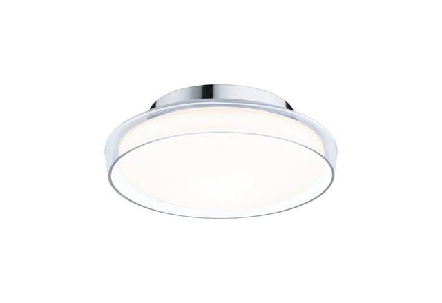 Paulmann LED Deckenleuchte Selection Bathroom Luena IP44, 3000K Chrom 230V Glas/Metall, LED fest integriert, Warmweiß