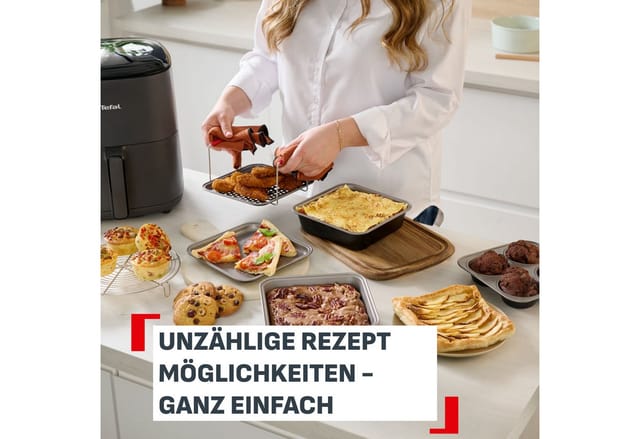 Tefal Backform Dail'Easy, Backeinsatz für die Heißluftfritteuse, (Set 3-tlg), stapelbar, antihaftbeschichtet