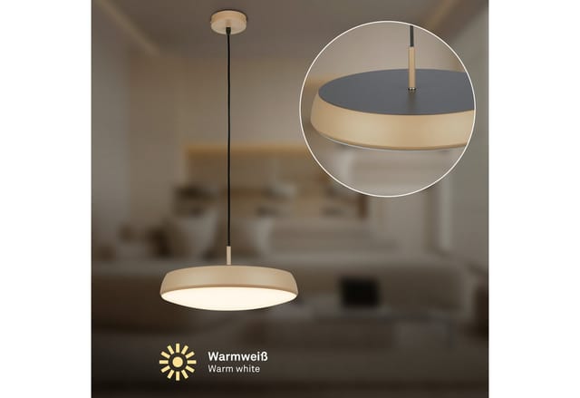 Briloner Leuchten LED Pendelleuchte NALA, LED fest integriert, 35x120 cm, Esszimmer, Esstisch, Wohnzimmer, Schlafzimmer