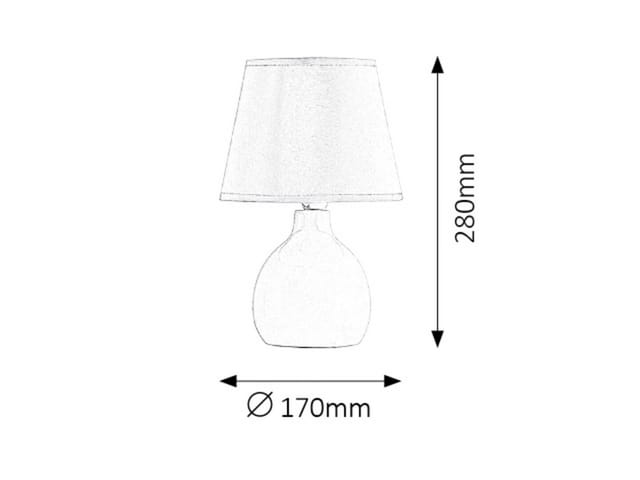 Rabalux LED Leselampe "Ingrid" Keramik, rot, rund, E14, IP20, ø170mm