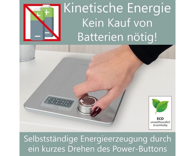 ProfiCook Küchenwaage PC-KW 1263, Küchenwaage ohne Batterien Messbereich von 1g-5kg