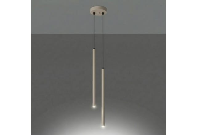SOLLUX lighting Hängeleuchte Pendelleuchten PASTELO 2 taupe, Nicht enthalten