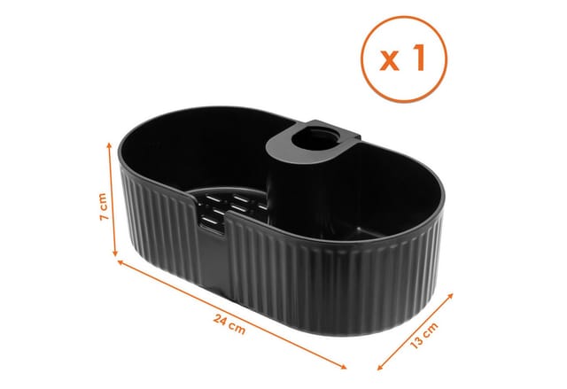 Spetebo Duschregal Duschablage ohne Bohren schwarz - 24 x 13 cm, Anzahl 1-tlg., Stabil, pflegeleicht und wasserbeständig