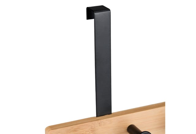 relaxdays Türgarderobe mit 6 Hake, Türen, schwarz