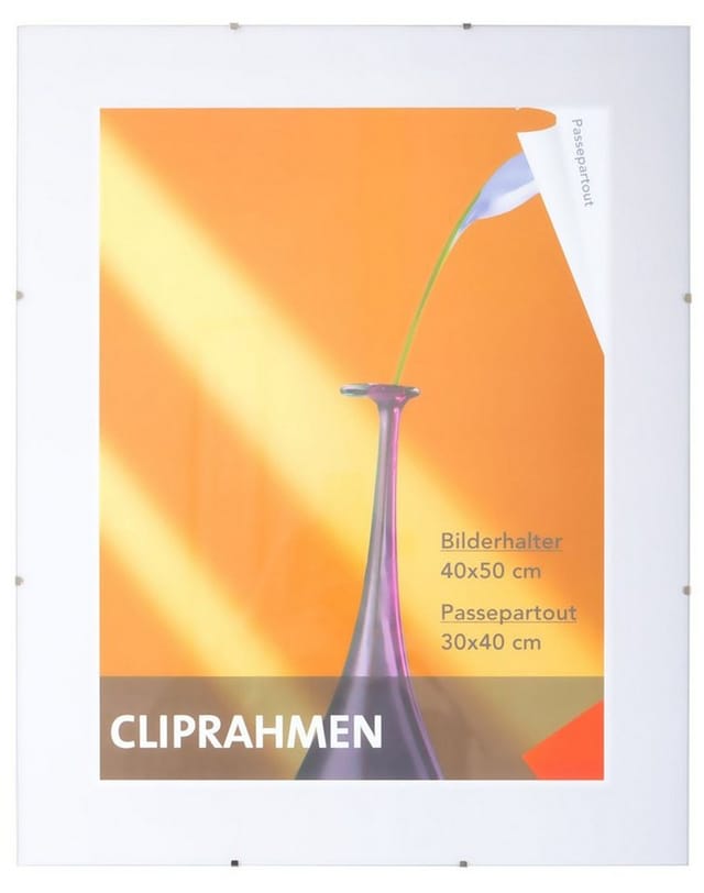 BURI Bilderrahmen Rahmenlos Bilderhalter Bilderrahmen 40x50 cm