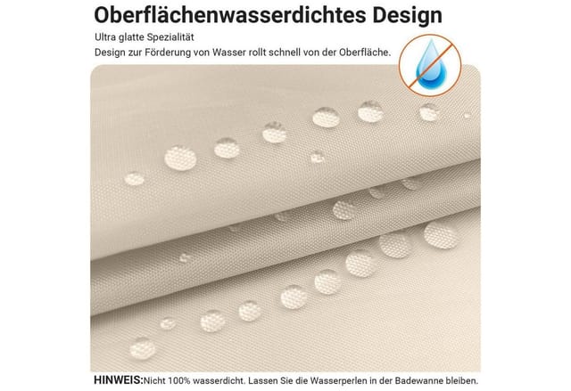LuxusKollektion Duschvorhang Duschvorhang 90x180 cm Beige Antischimmel Textil Wasserabweisend