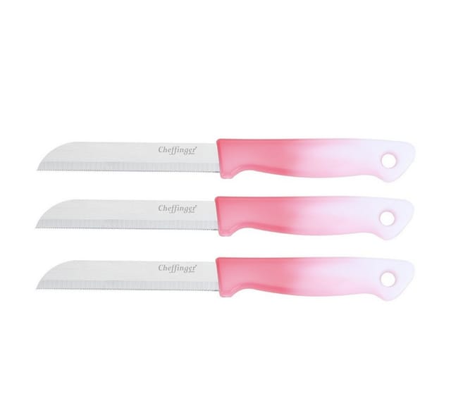 Cheffinger Universalküchenmesser 18 cm mit ergonomischem Griff - vielseitig & pflegeleicht, Pink, ergonomisch geformt, 18 cm, langlebig