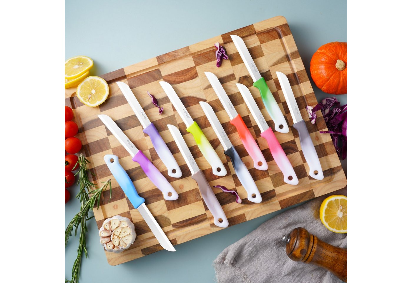 Cheffinger Universalküchenmesser 18 cm mit ergonomischem Griff - vielseitig & pflegeleicht, Pink, ergonomisch geformt, 18 cm, langlebig Bild 2