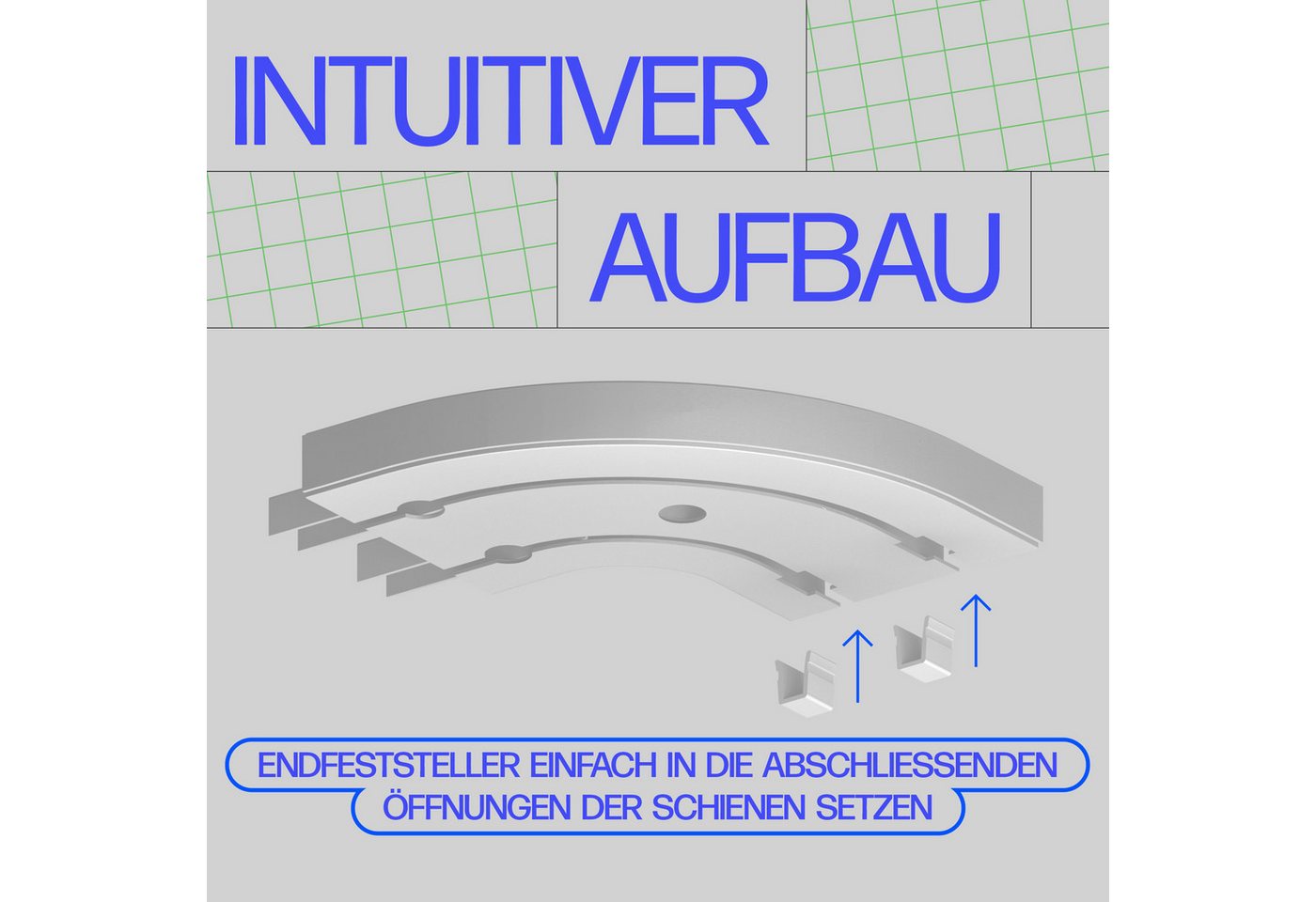 Bestlivings Feststeller Gardinenstopper, Gardinenschienen, Innenlaufschienen, (6-St), Endfeststeller, Kunststoff, für alle gängigen Schienensysteme geeignet Bild 4
