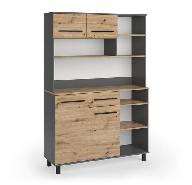Vicco Küchenbuffet Pure, Artisan-Eiche/Anthrazit, 120.2 x 177 cm (1-St)