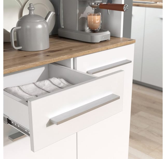 Vicco Küchenbuffet Pure, Weiß/Artisan-Eiche, 80.2 x 177 cm (1-St)