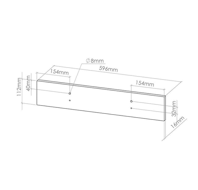 Vicco Unterschrank R-Line, Weiß Landhaus, 59.6 x 11.2 cm Möbelfront für den Herdumb... (1-St)