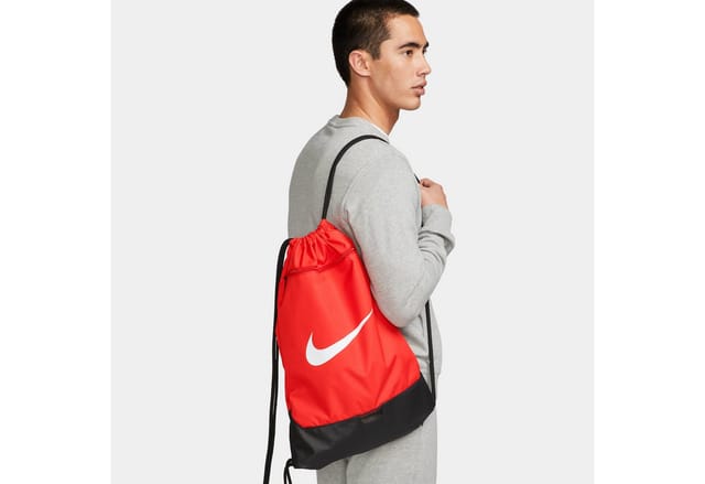 Nike Sporttasche NK BRSLA DRAWSTRNG - 9.5 (18L), 18 Liter Volumen, offene Oberseite, mit Kordelzugverschluss