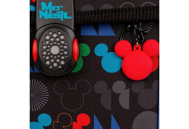 McNeill Schulranzen Perfecto, Disney, Mickey Mouse (Set, 5-tlg), inkl. Federmäppchen, Turnbeutel, Schlamperrolle & Motivmagnet