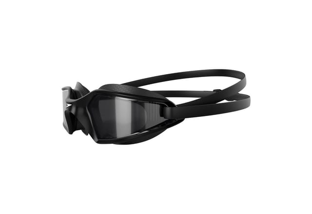 Speedo Schwimmbrille HYDROPULSE GOGGLE AU BLACK/GREY, für klare Sicht unter Wasser, bequemer Sitz, verstellbares Band
