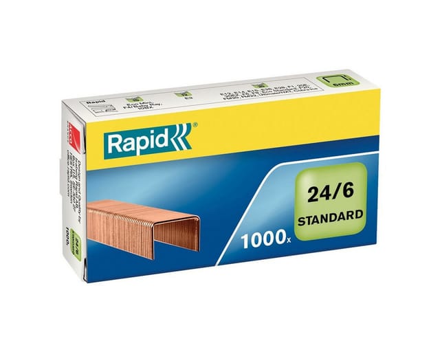 Rapid Heftklammer 24/6, 1.000 Stück/Pack, Heftleistung 20 Blatt