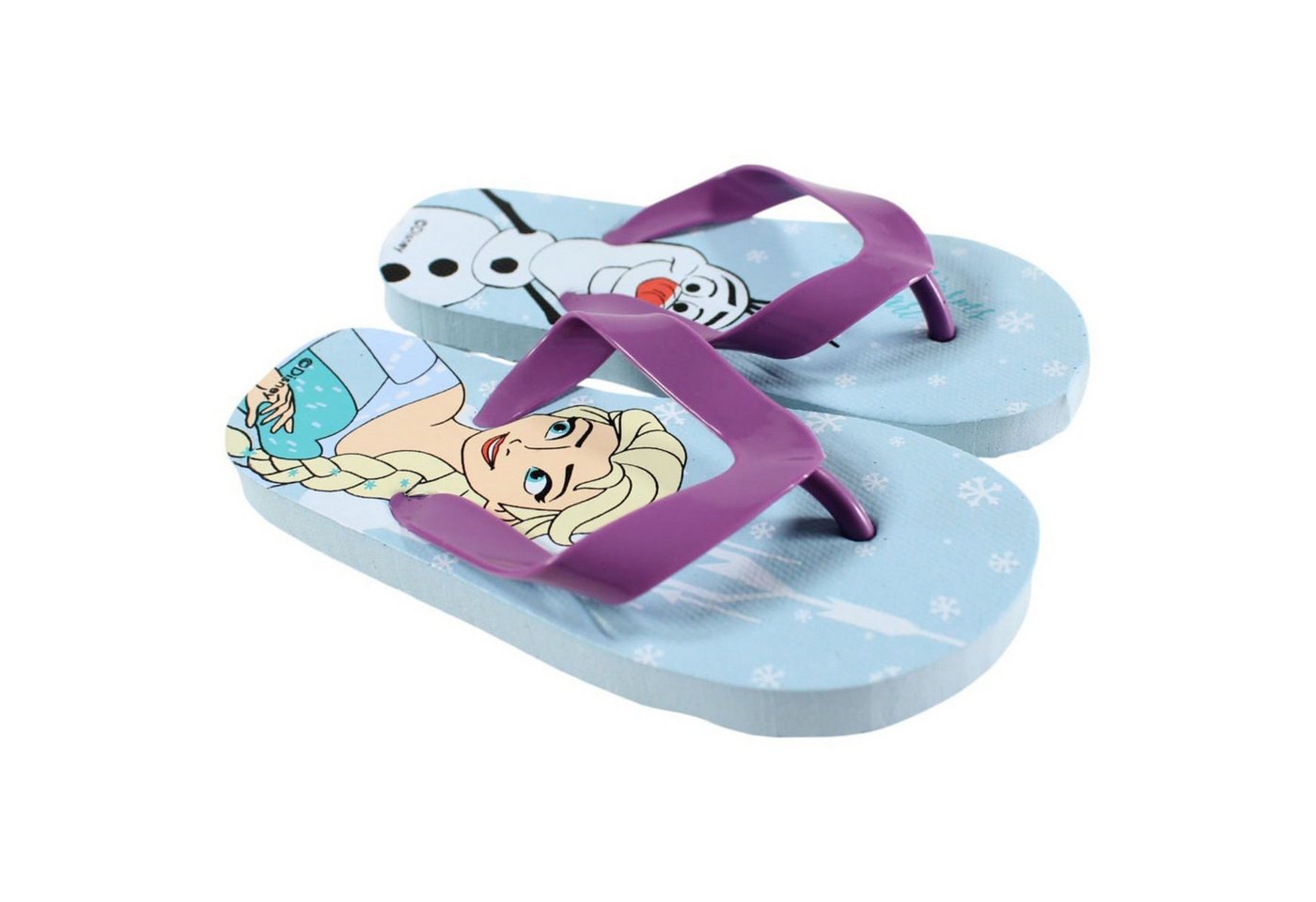 Disney Frozen Kinder Sommer Schuhe Flip Flops Zehentrenner Freizeit Badeschuh (Packung)