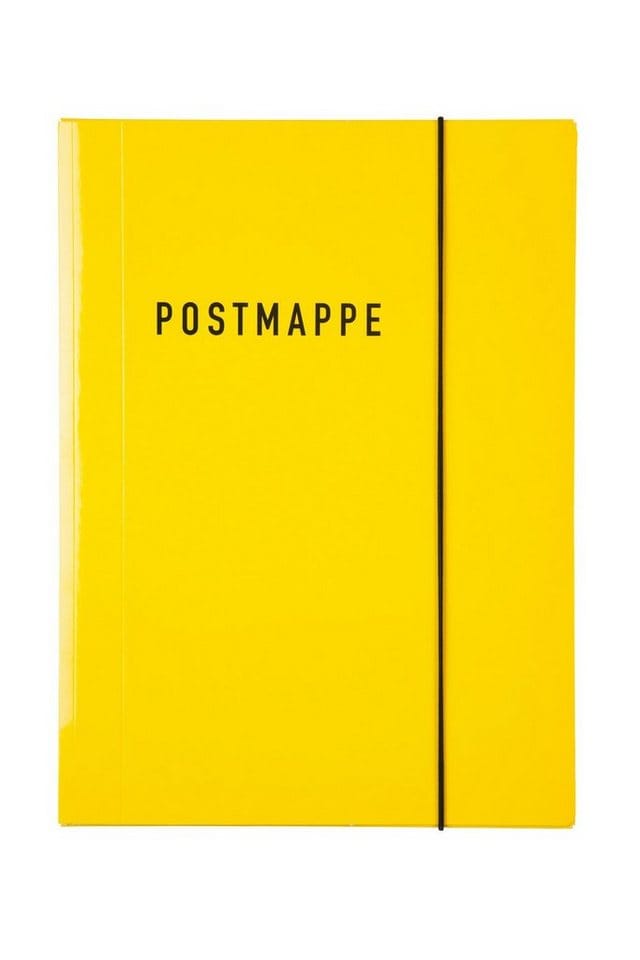 Idena Organisationsmappe Idena 10372 - Postmappe DIN A4, Glanzkarton mit Gummizug, gelb, 1