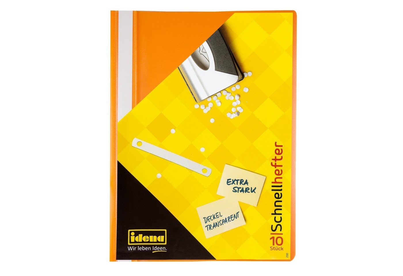 Idena Hefter Idena Schnellhefter A4 PP orange extra stark