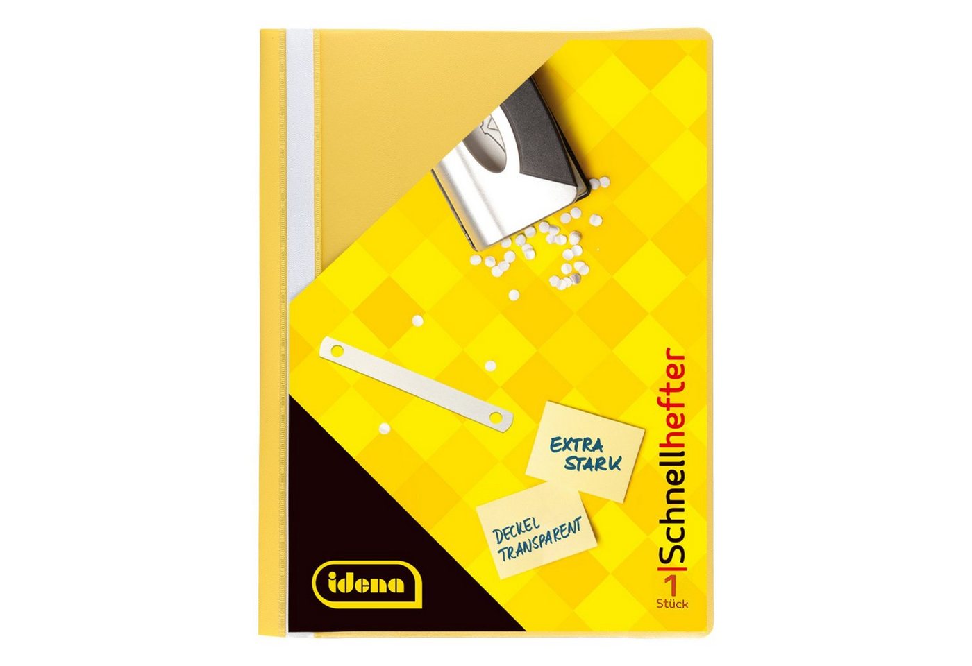 Idena Hefter Idena Schnellhefter A4 PP gelb extra stark Bild 2