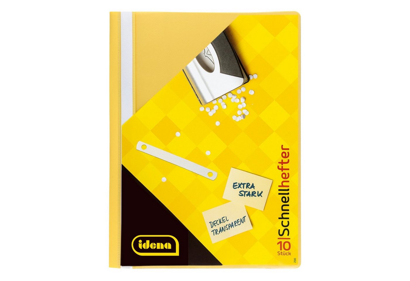 Idena Hefter Idena Schnellhefter A4 PP gelb extra stark Bild 3