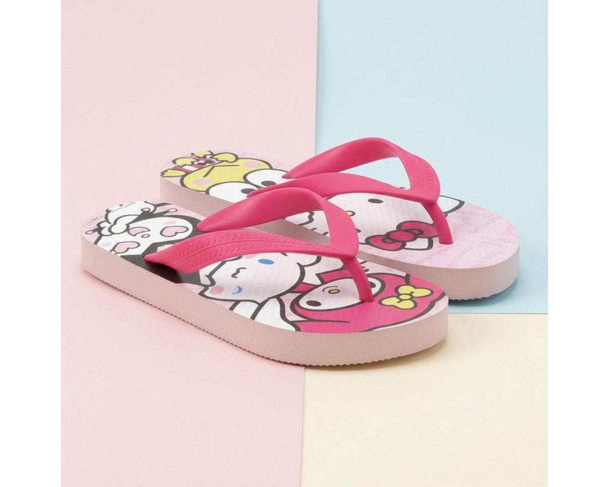 Hello Kitty Kinder Badeschuhe Flip Flops Zehentrenner für Strand und Pool Badeschuh