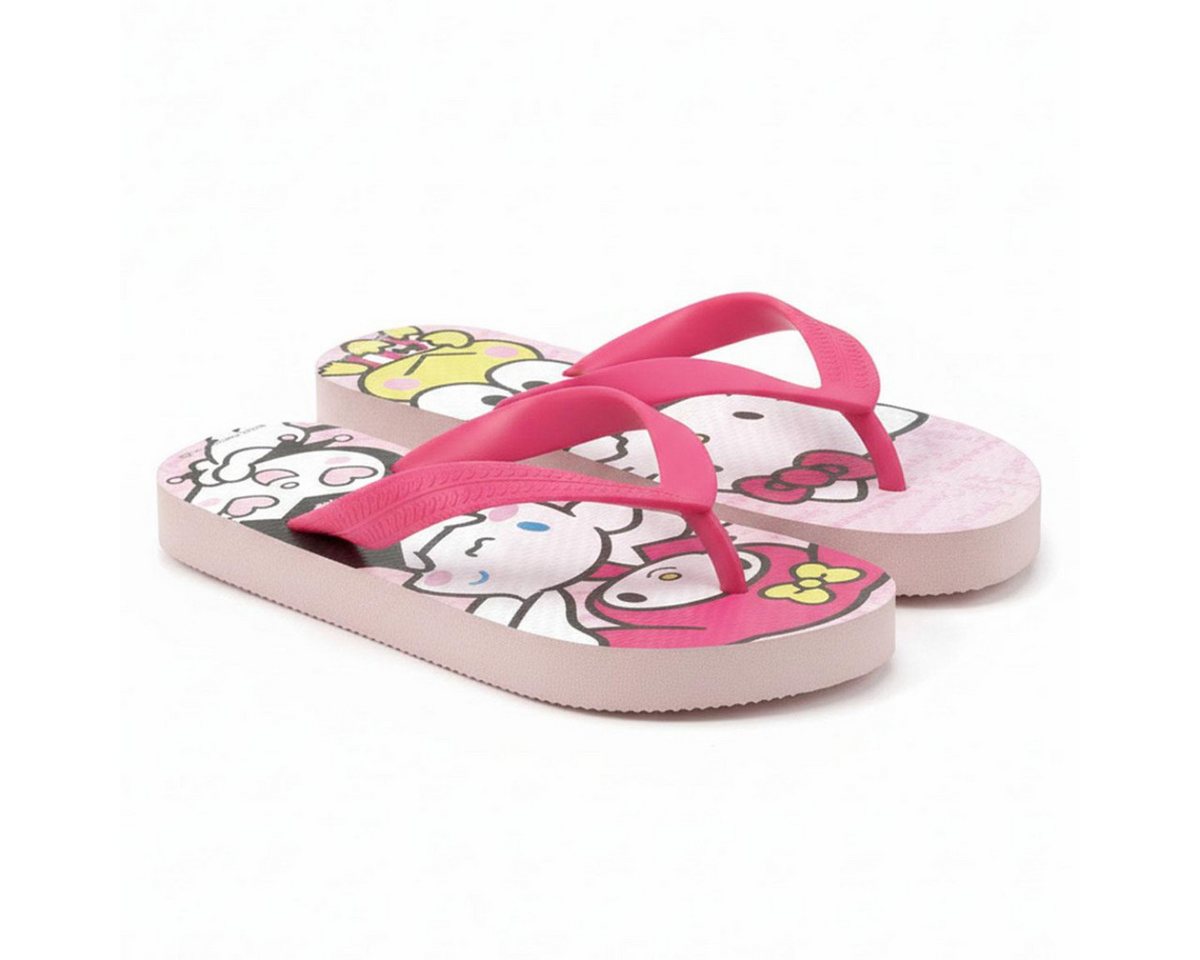 Hello Kitty Kinder Badeschuhe Flip Flops Zehentrenner für Strand und Pool Badeschuh Bild 2
