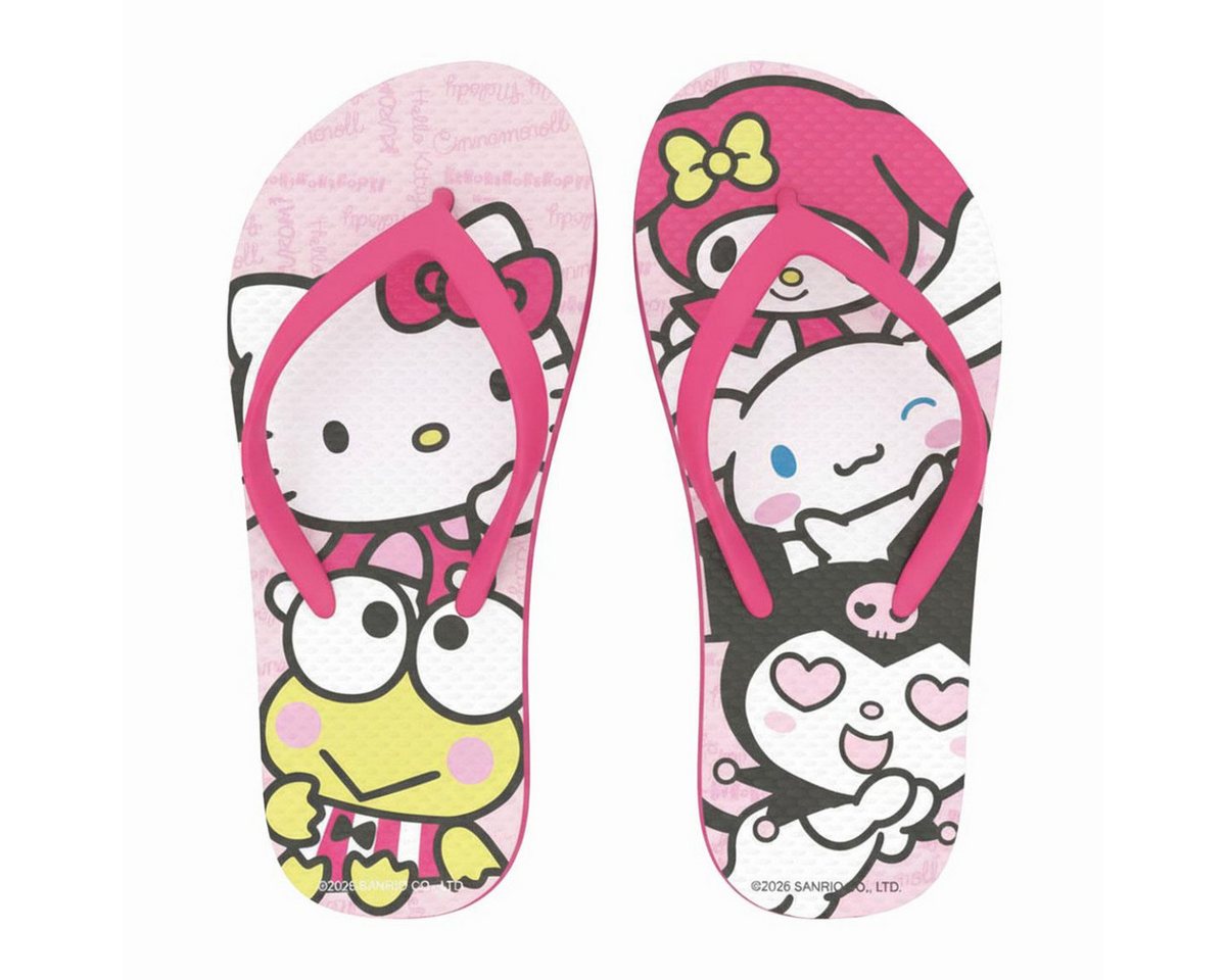 Hello Kitty Kinder Badeschuhe Flip Flops Zehentrenner für Strand und Pool Badeschuh Bild 3