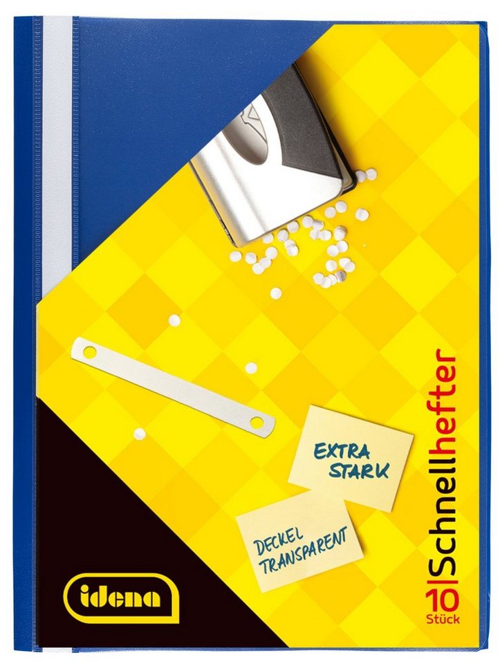 Idena Hefter Idena Schnellhefter A4 PP blau extra stark Bild 2