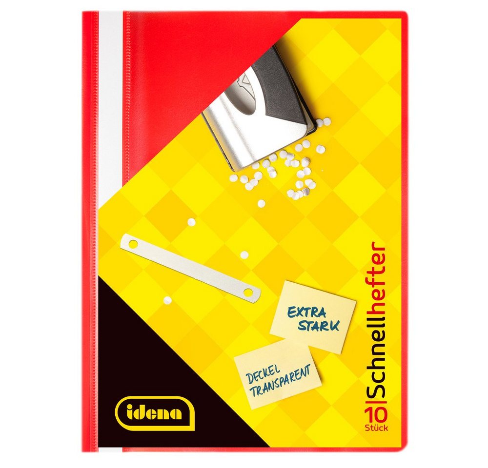 Idena Hefter Idena Schnellhefter A4 PP rot extra stark