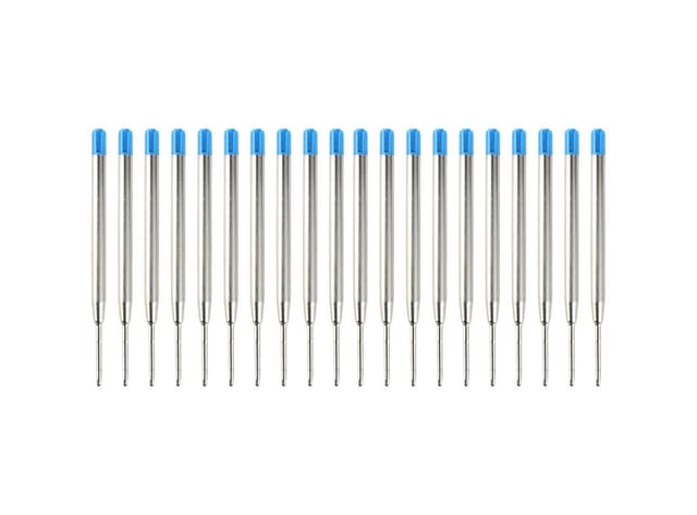 shop'n smile ideoon Kugelschreibermine Kugelschreiber-Minen 10/20er Set Blau Ersatzminen Stärke B universal, Gleichmäßiger Tintenfluss/universelle Ersatzminen/Minenstärke B