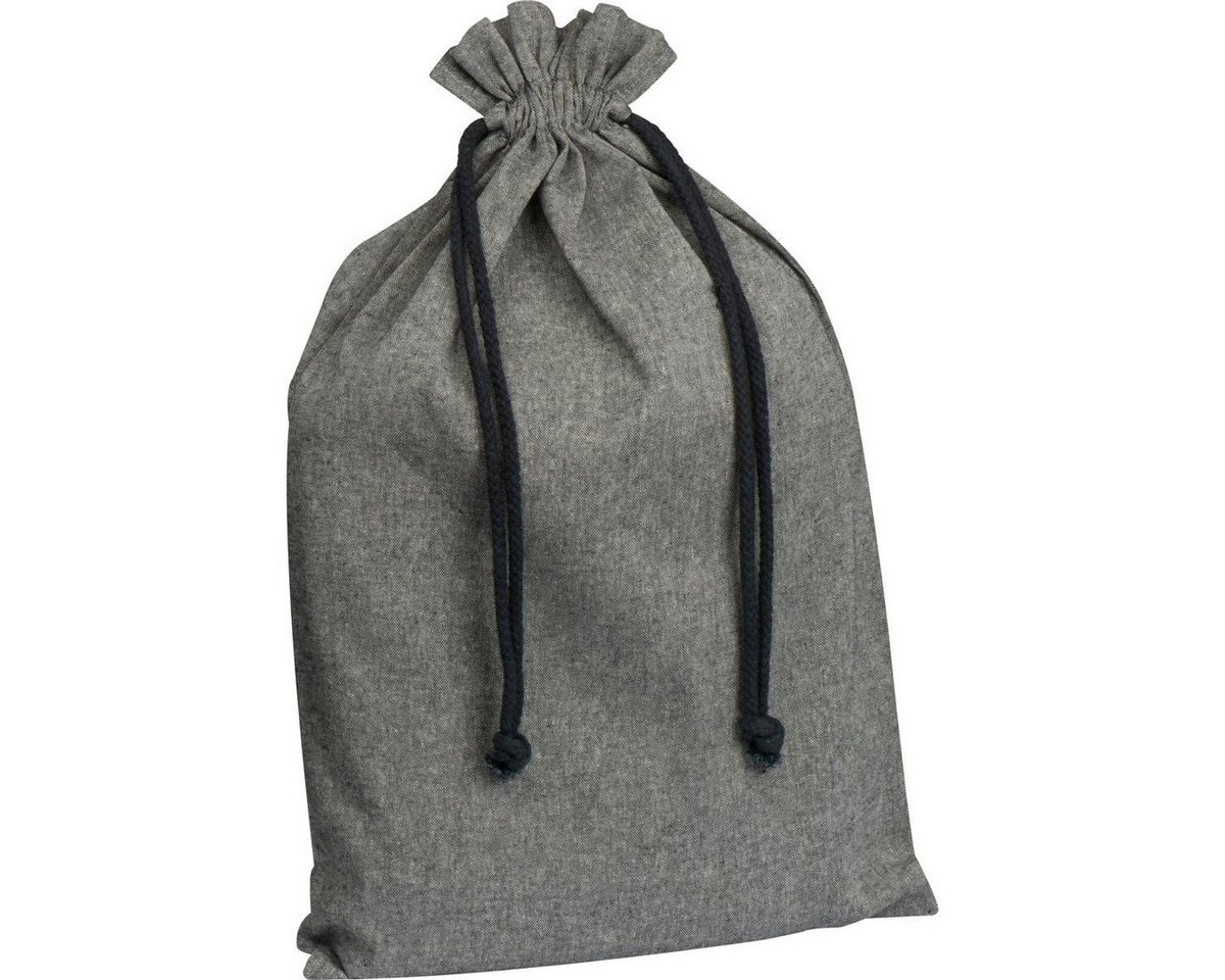 Macma Freizeittasche Baumwollbeutel / Kordelzug Stofftasche / Farbe: anthrazit Bild 2
