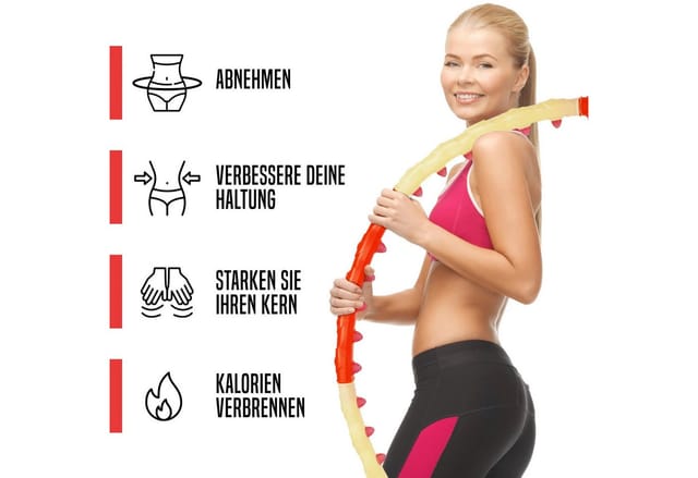 Sport-Knight® Hula-Hoop-Reifen Hula Hoop Reifen Premium, Magnet-Massage-Noppen Fitness (mit oder ohne Trainingsbuch erhältlich)