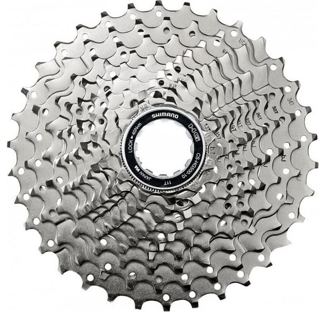Shimano Fahrradkette CS-HG500-10 10-fach Kassette für MTB und Trekking in Schwarz