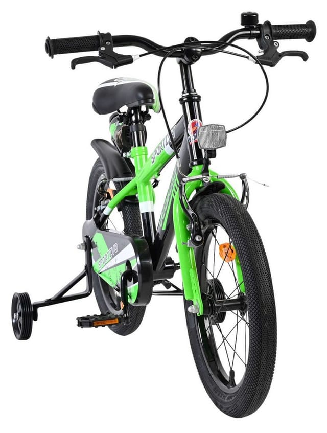 Volare Kinderfahrrad Sportivo Kinderfahrrad - Jungen - 16 Zoll - Grün/Schwarz