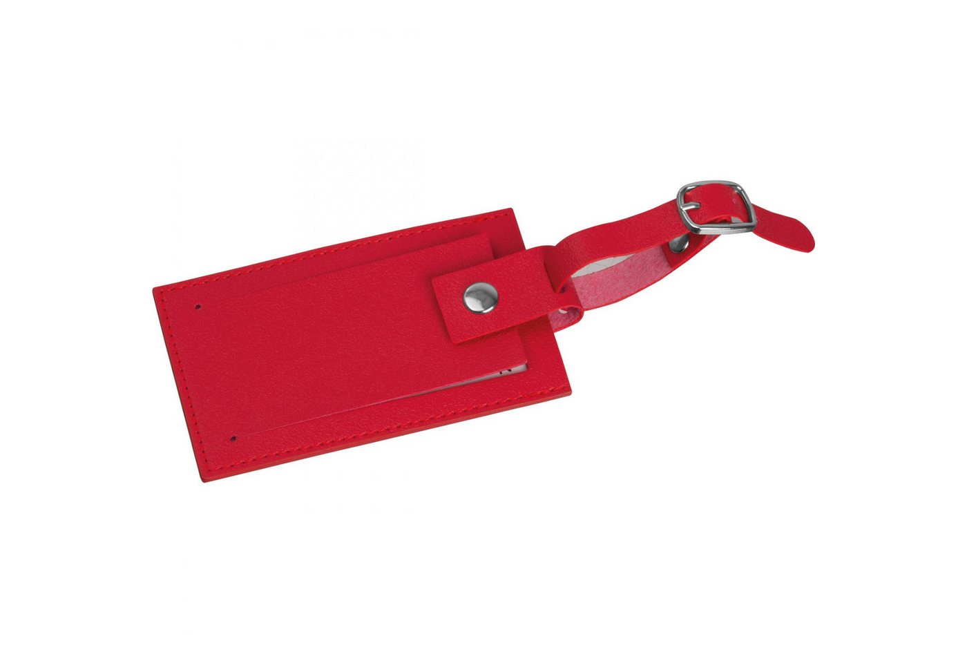 Macma Koffer Kofferanhänger aus Kunstleder / Farbe: rot Bild 4