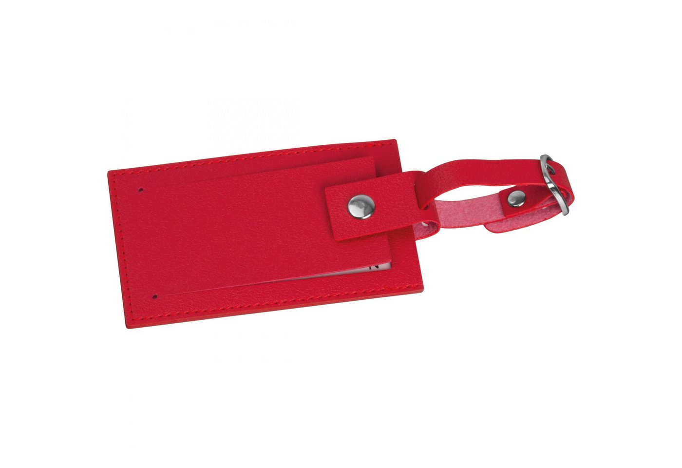 Macma Koffer Kofferanhänger aus Kunstleder / Farbe: rot Bild 5