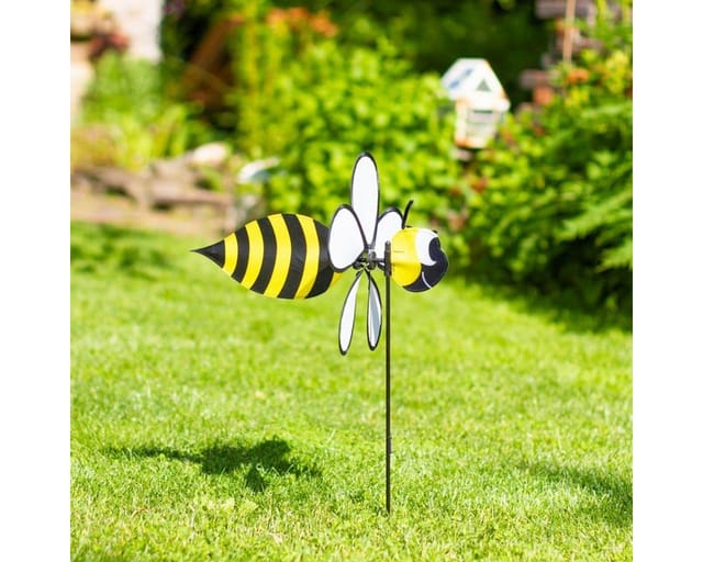HQ Windspiel Windspiel HQ Spin Critter Bee Gartendeko Windrad Windfahne, zauberhaftes Design, tolle Formen und Farben