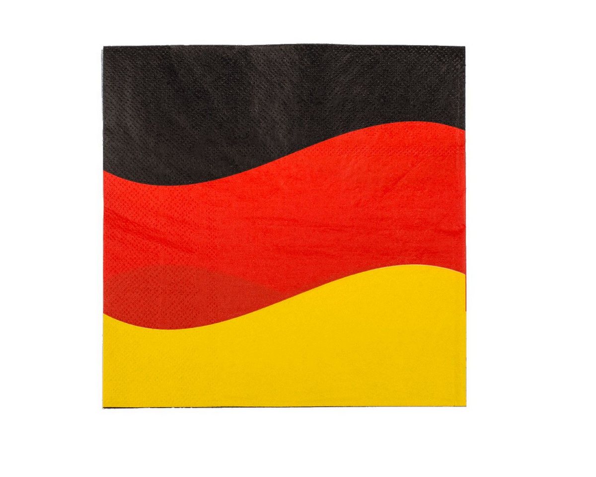 Out of the Blue Flagge Deutschlandflagge 2-lagige Papierservietten 12 Stück ca. 33 x 33 cm
