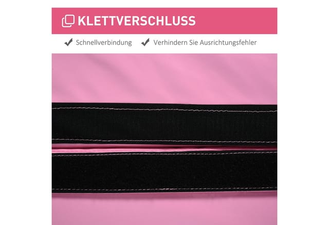 HOMCOM Fitnessmatte Pole Dance Matte 5 cm dick, faltbare Sicherheitsmatte (150cm Stangentanz, 1-St., Tanzstangenmatte), Stoßdämpfende Sicherheitsmatte, Gymnastik, Yoga, Rosa