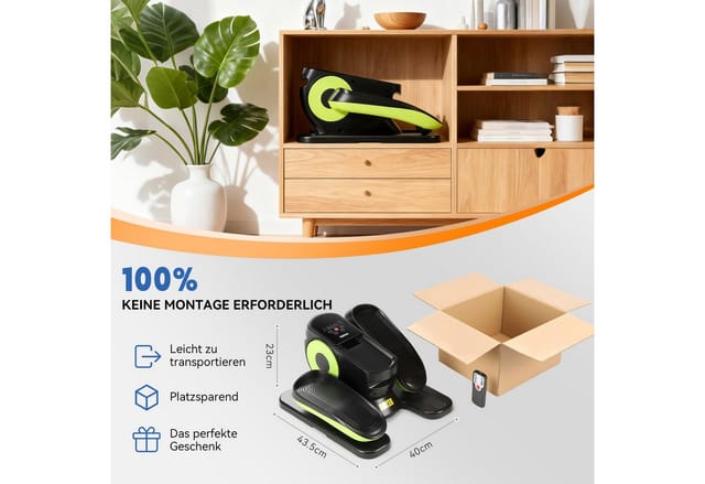 kehot Mini-Stepper Automatischer Mini-Stepper mit Display & Fernbedienung für Zuhause (Elektrischer Sitz-Stepper mit 12 Stufen & 3 Programmen, Leiser Motor, Kompakter Unter-Tisch Stepper für Büro & Heimtraining, 50kg belastbar), Mini Fitness-Stepper mit Zeit,Distanz,Kalorien,Geschwindigkeitsanzeige