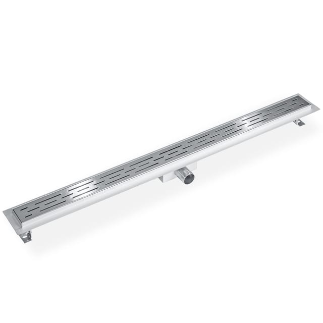 Tectake Duschrinne Aus Edelstahl Variable Einbauhöhe 100 x 6 50 x 10 cm Grau