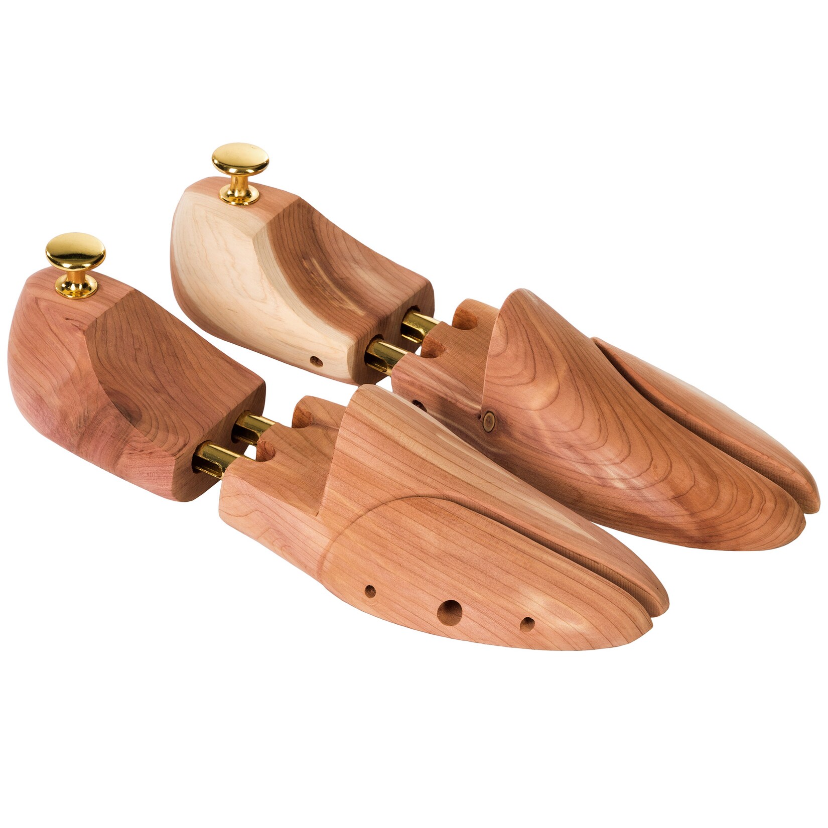 Tectake 1 Paar Schuhspanner Aus Zedernholz Für Damen und Herrenschuhe 30 50 x 10 x 8 cm Braun
