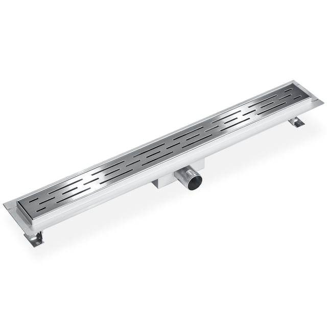 Tectake Duschrinne Aus Edelstahl Variable Einbauhöhe 70 x 6 50 x 10 cm Grau