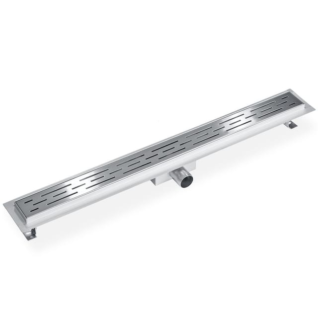 Tectake Duschrinne Aus Edelstahl Variable Einbauhöhe 80 x 6 50 x 10 cm Grau