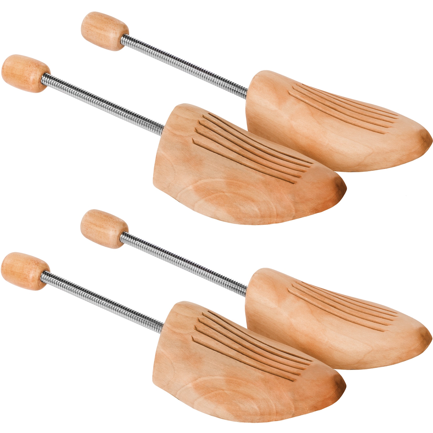 Tectake 2 Paar Spiral Schuhspanner Aus Lotusholz Für Damen und Herrenschuhe 32 50 x 9 x 5 50 cm Braun