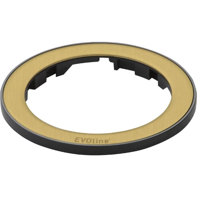 Evoline One Abdeckring ø 59 mm für Einbausteckdose Schwarz Messingfarbig