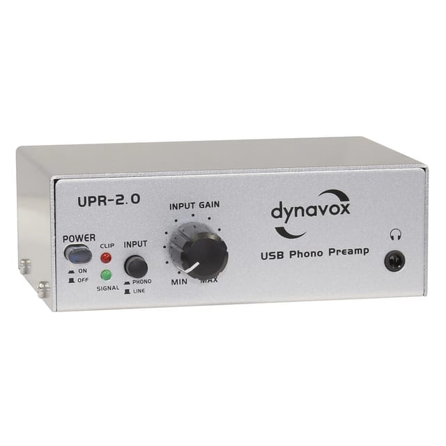 Dynavox UPR-2.0 USB Phono-Vorverstärker Silber