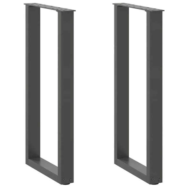 vidaXL Konsolentischbeine U-Form 2 Stk Anthrazit 28x72-73 cm Stahl 4013170